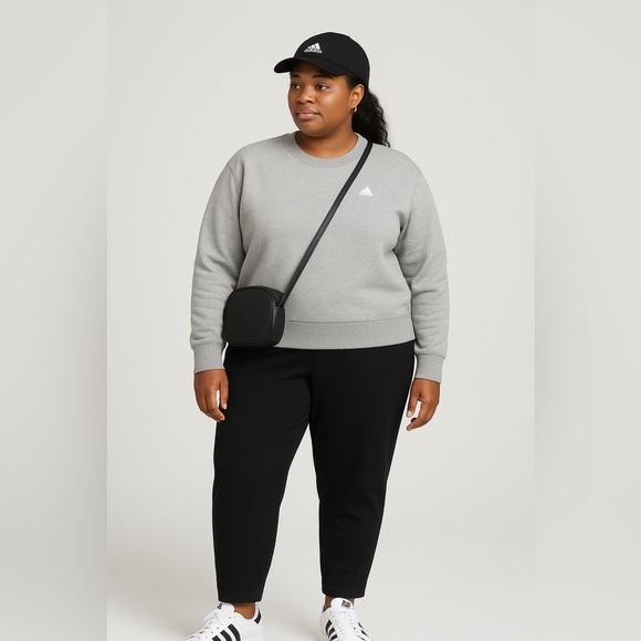 adidas Sweaters - Adidas • NWT Gray Crewneck Sweatshirt 1X PTP 27” 2X PTP 30” 3X PTP 32”